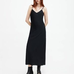 All Saints Bryony V-Neck Midi Slip Dress